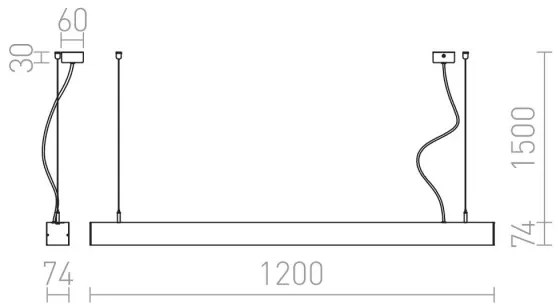 RED - Design Rendl - R12720 - LED Csillár zsinóron PESANTE LED/40W/230V