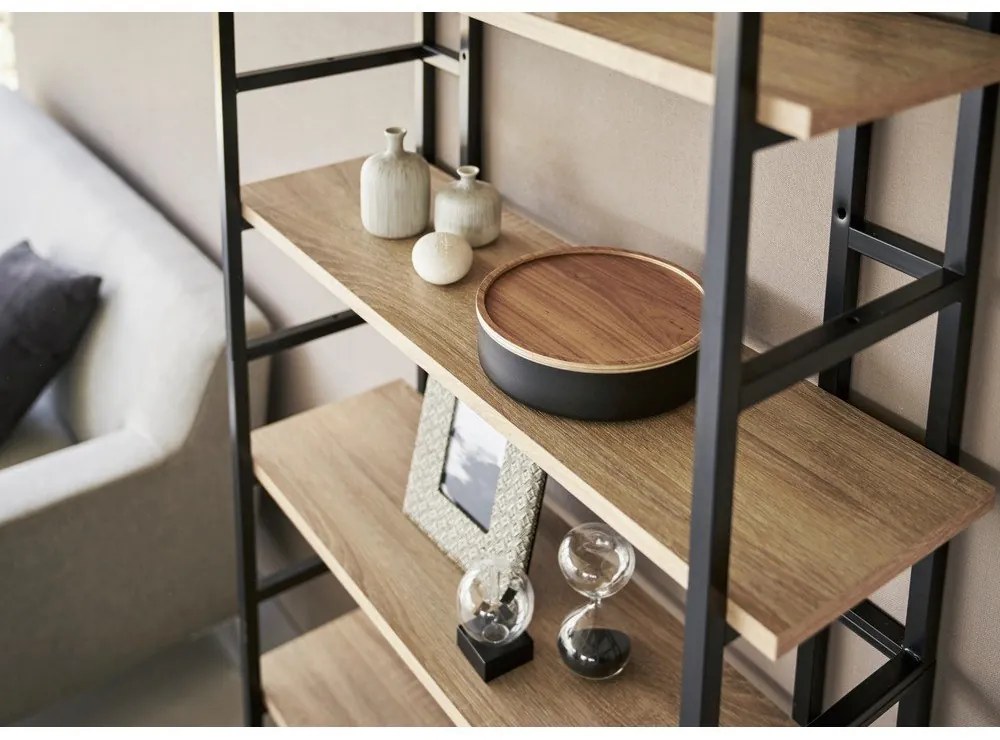 Fekete fedeles fém tárolódoboz ø 22x6 cm Rin – YAMAZAKI