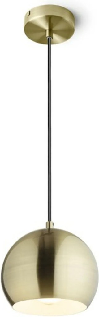 Rendl Agneta függőlámpa szálcsiszolt sárgaréz E27, átmérő 18 cm