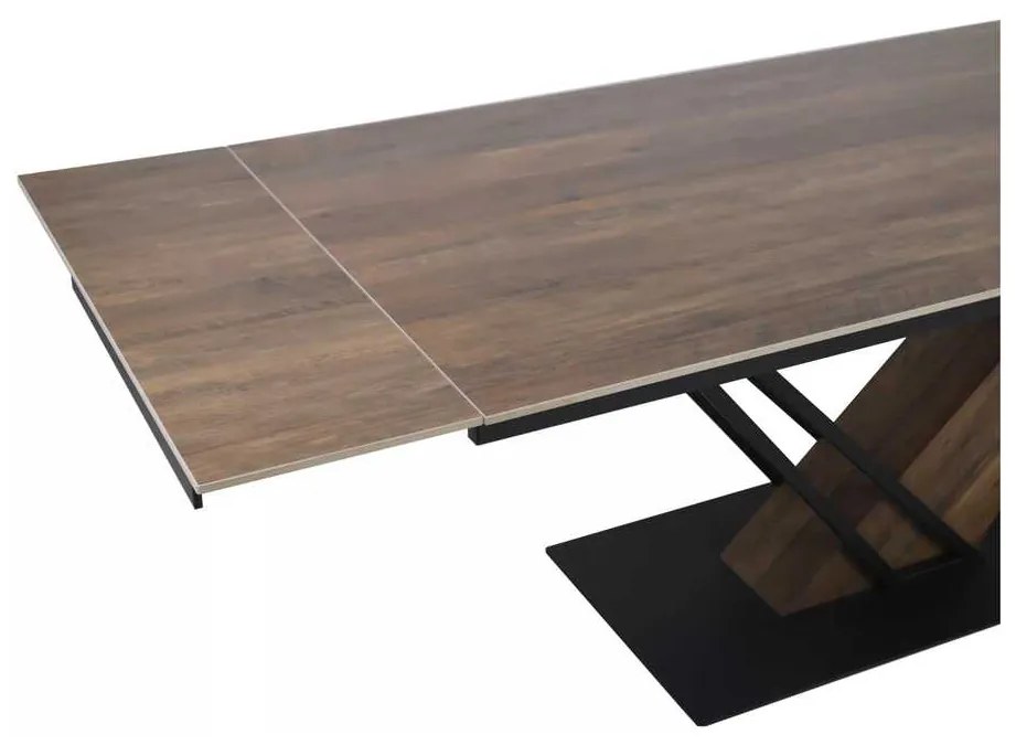 Michel II étkezőasztal 160 x 90 cm, tölgy / fekete