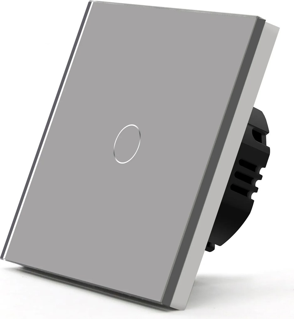 Érintőkapcsoló Üveg Szimpla 1K Wifi Tuya Vezeték Nélkül N