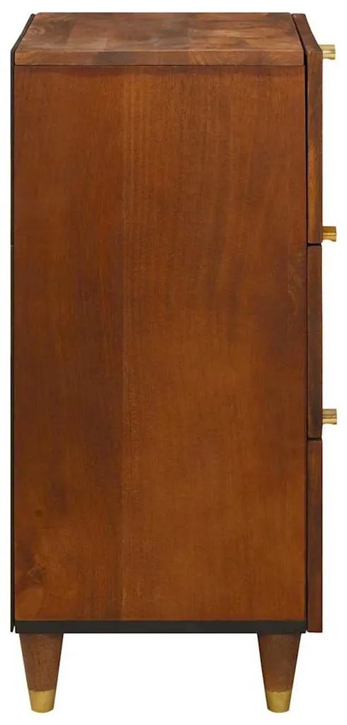 Széf fiókkal Barna 40 x 33.5 x 75 cm Kanna és tömör mango fa