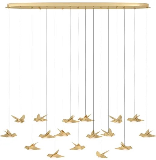 Eglo 390399 - LED Dimmelhető csillár zsinóron PARATEBUENO 17xLED/3W/230V arany