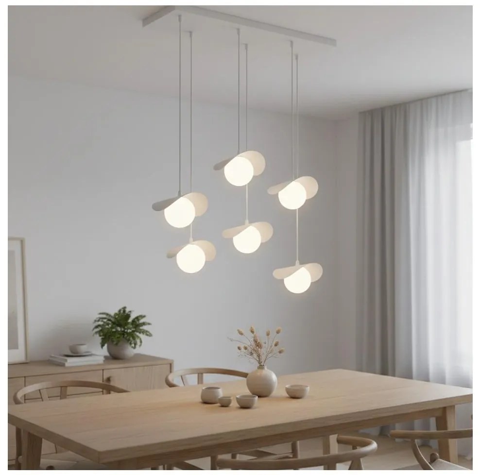 Kábelcsillár RITUAL 6xG9/8W/230V fehér