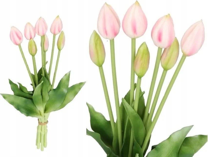 Tulipánok Tulipáncsokor Gumirozott Gumi Szilikon Olyan, mint az Élő 7DB