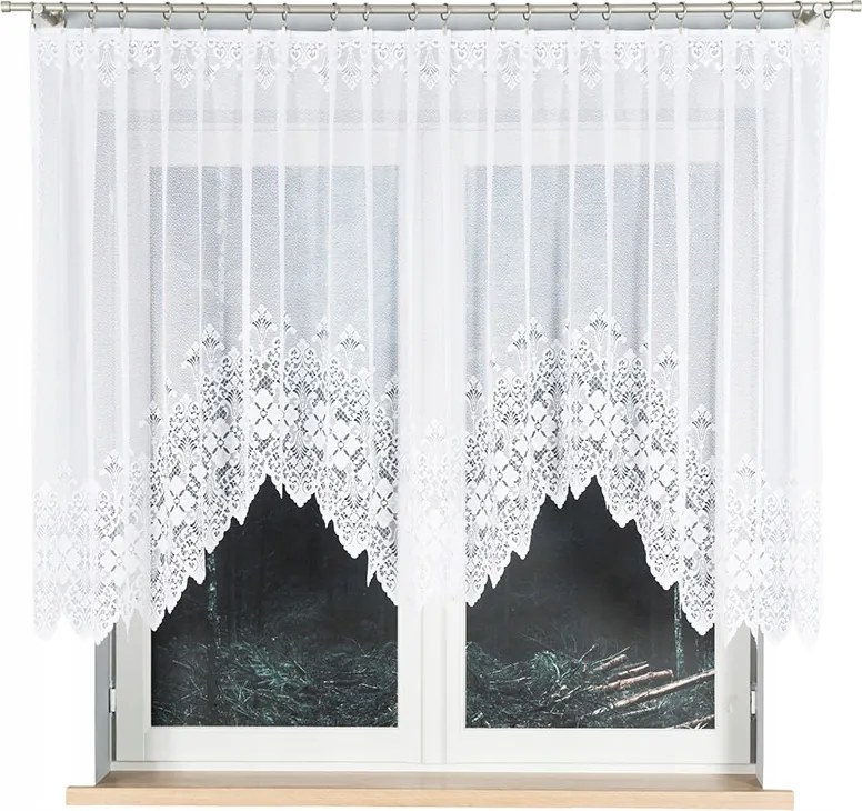 Jacquard függöny békák számára Nadia 300x130 fehér