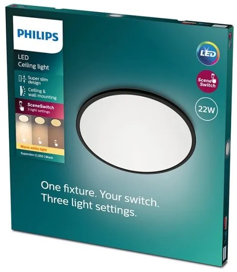 Philips - LED Dimmelhető mennyezeti lámpa SUPERSLIM SCENE SWITCH LED/22W/230V