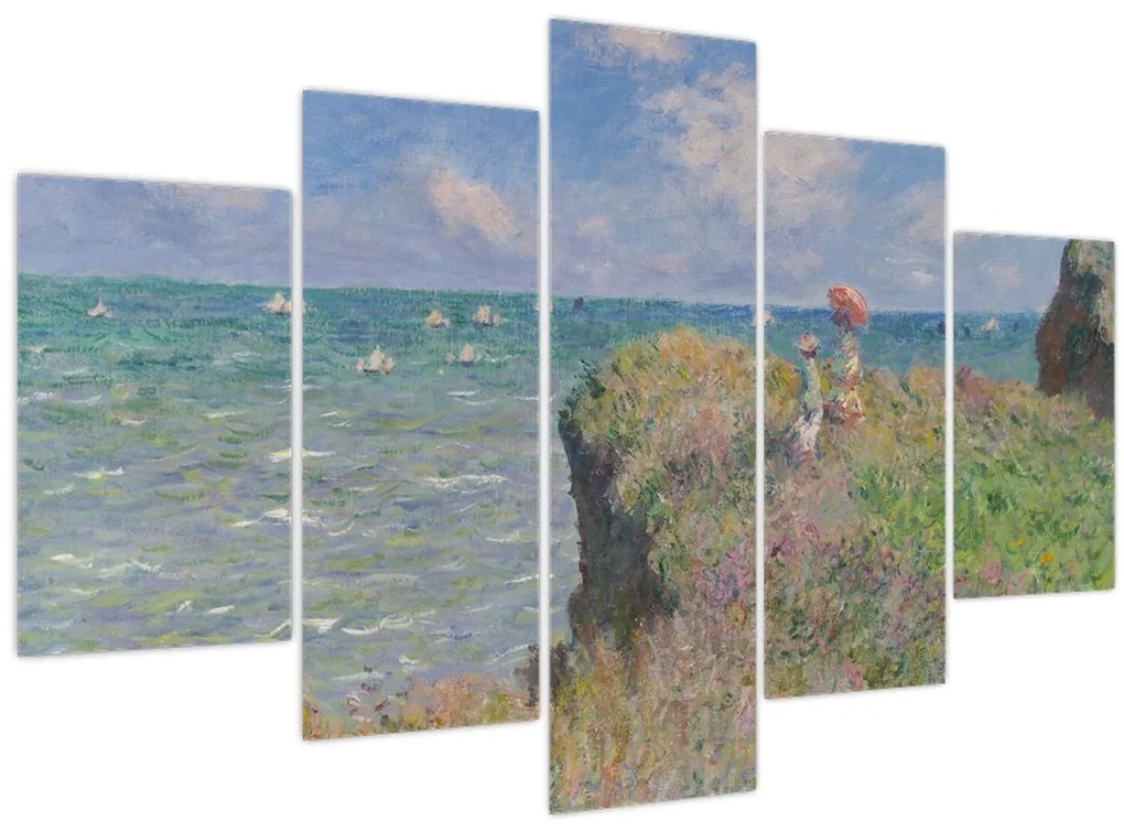 Kép - Claude Monet, Cliff Walk at Pourville, reprodukciók (150x105 cm)