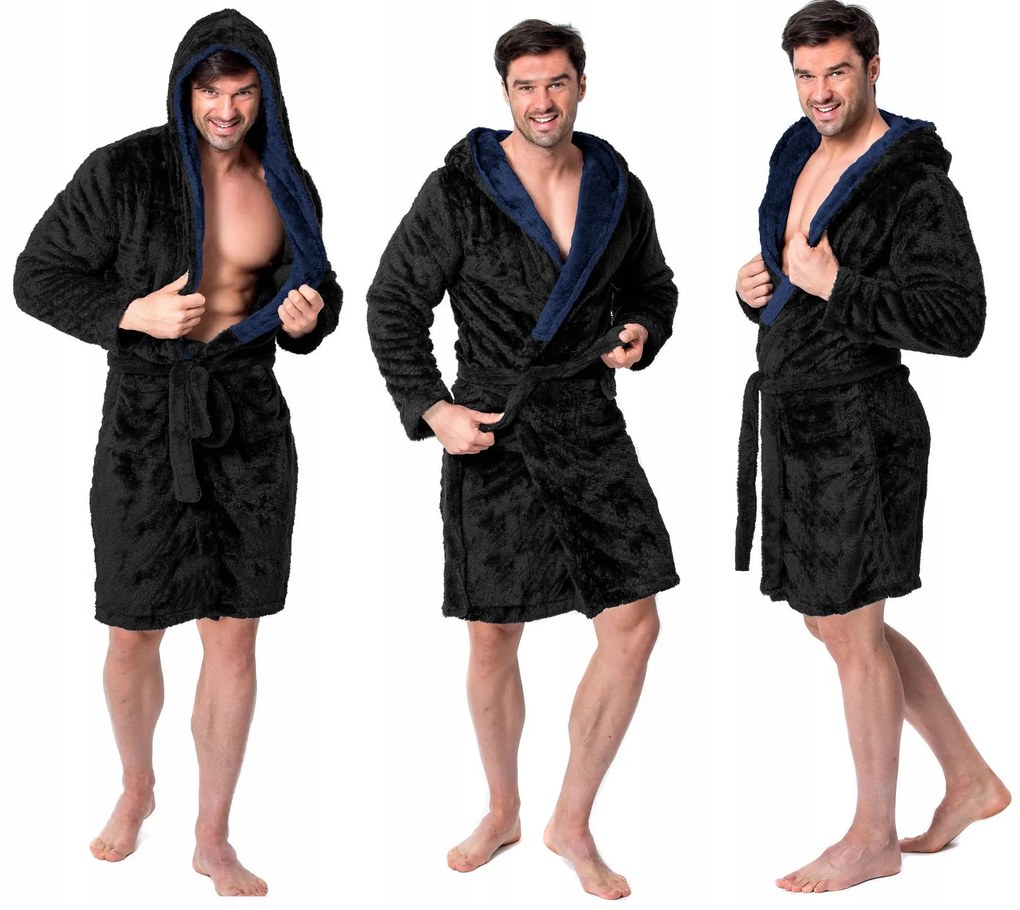 fürdőköpeny Jordan Black Navy  Men L