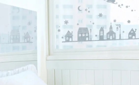 Karácsonyi ablakmatrica Karácsonyi város