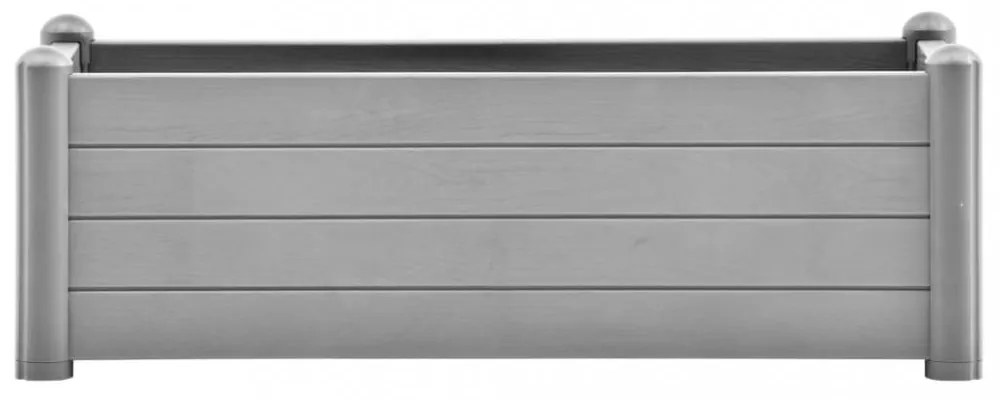 kőszürke kerti PP magaságyás 100 x 43 x 35 cm