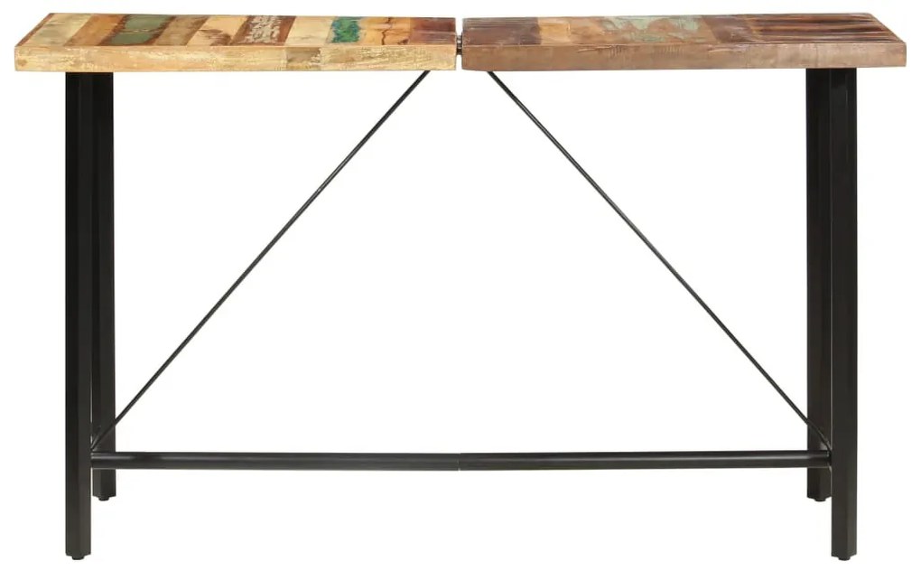 tömör újrahasznosított fa bárasztal 180 x 70 x 107 cm