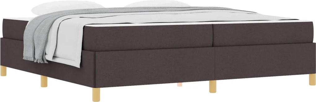 vidaXL Ágykeret matracmal Sötét Barna 200 x 200 cm szövet
