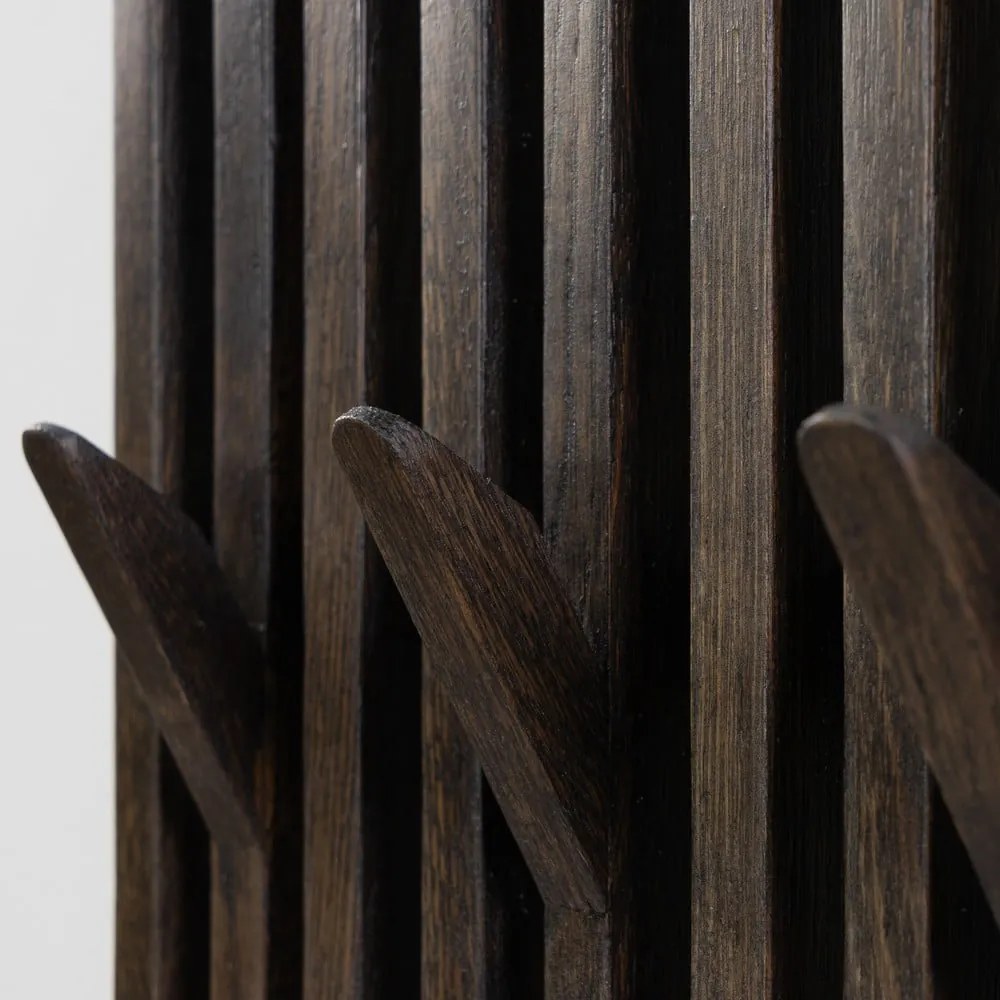 Sötétbarna tölgyfa fali fogas 24 cm Parco – Spinder Design