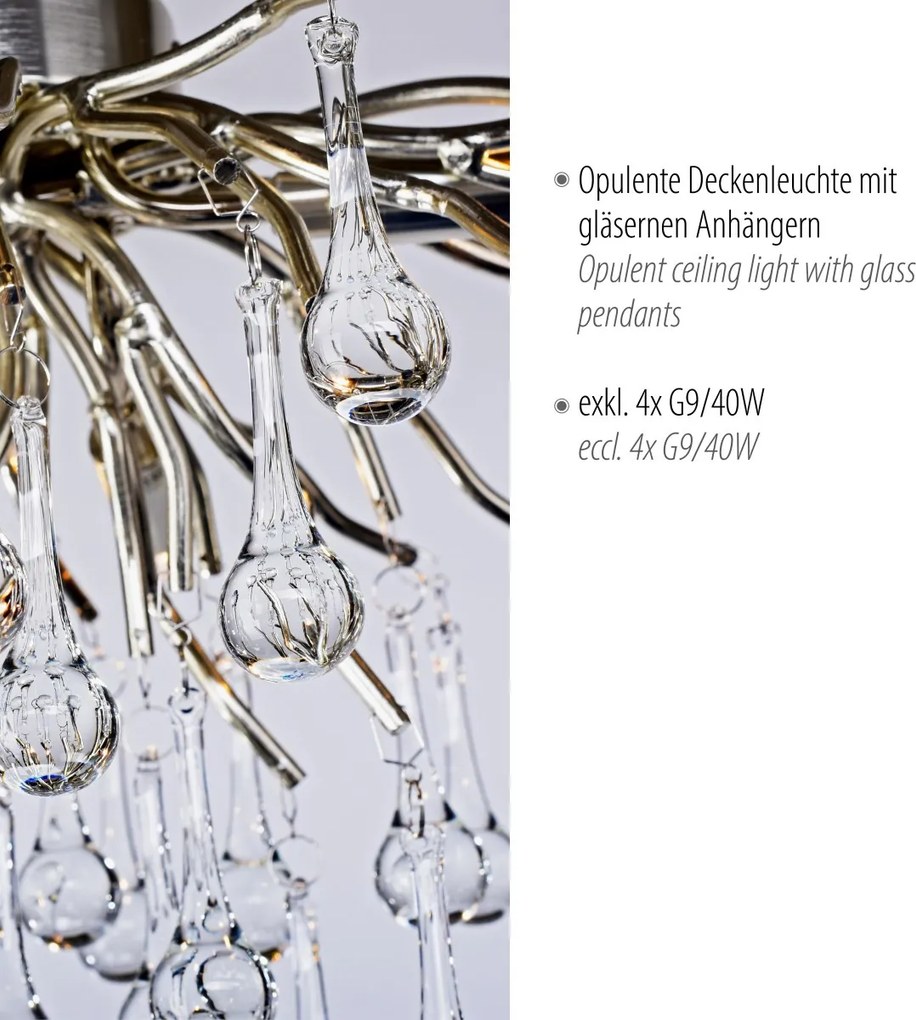 Paul Neuhaus glamour modern mennyezeti lámpa icicle acél pln8090-55