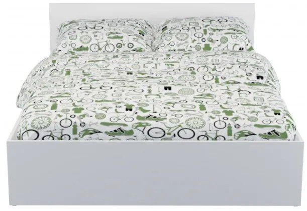 Pietro II NEW Kétszemélyes ágykeret 140x200, ágyráccsal Fehér