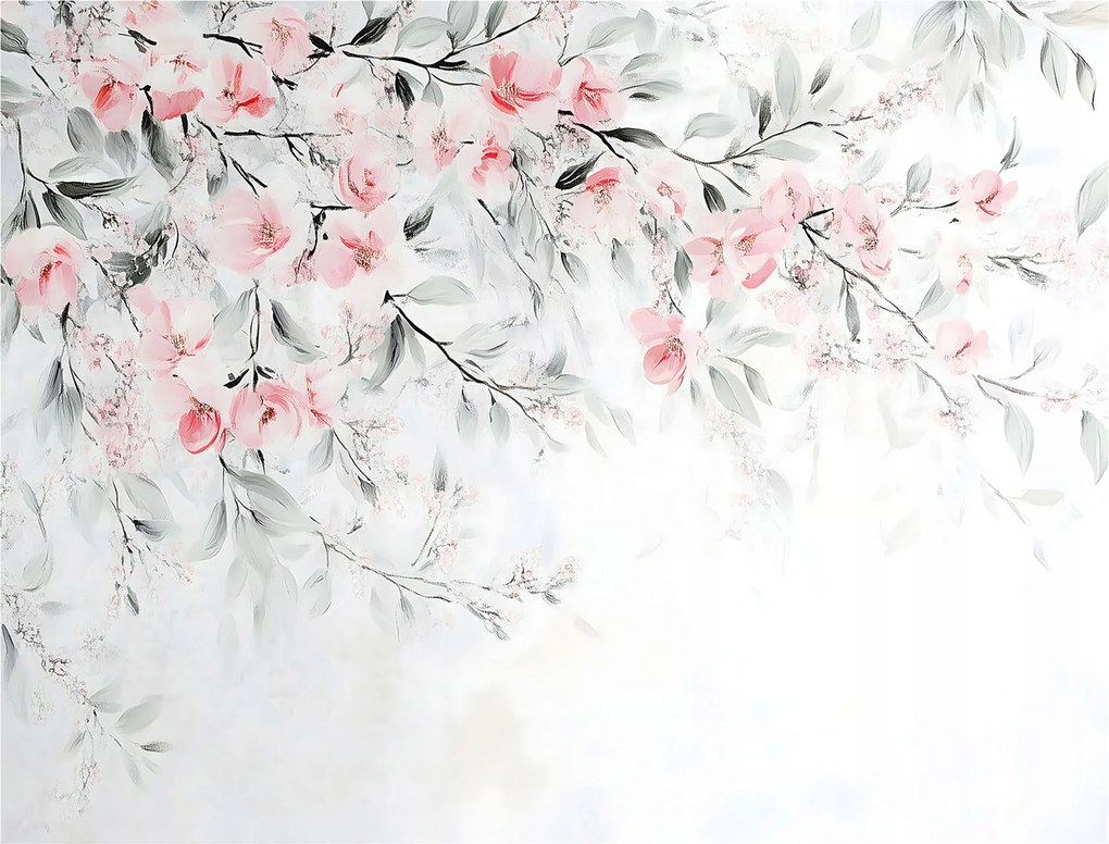 Flizelin fotótapéta Romantikus kert Pasztell harmónia 208x146 +ragasztó