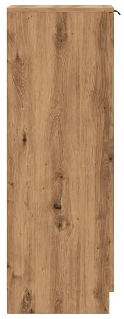 kézműves tölgy színű szerelt fa cipőszekrény 29,5x35x100,5 cm
