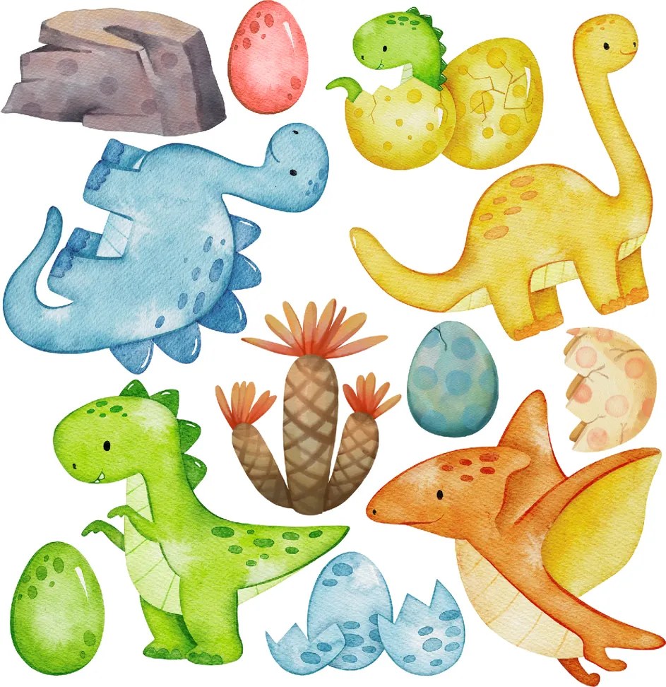 PIPPER. Falmatrica "Dinoszauruszok" Anyag: Fehér vinil