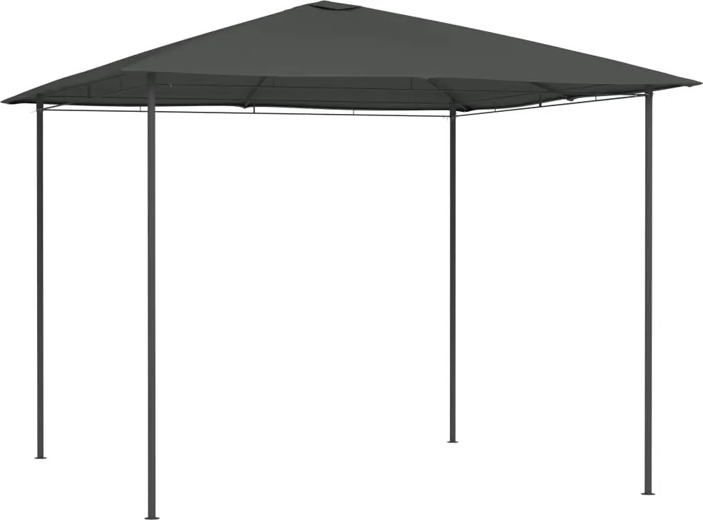 vidaXL antracitszürke pavilon 3 x 3 x 2,6 m 160 g/m²