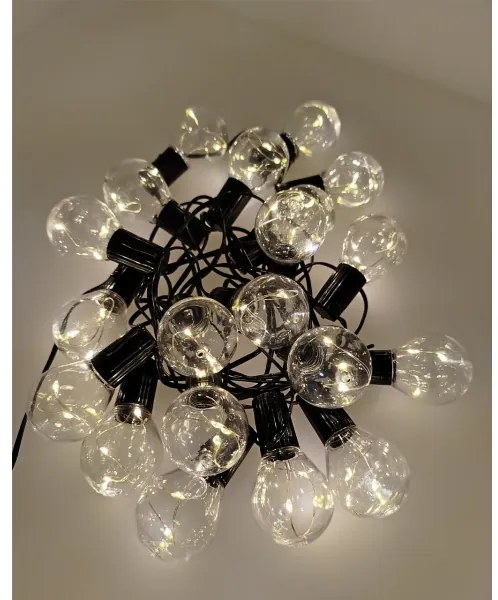 LED kültéri dekorációs fényfüzér 20xLED/0,075W/230V 5,8 m IP44 fekete