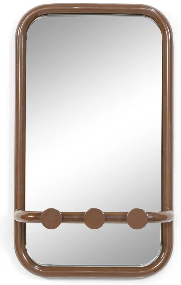 Sötétbarna fém fogas panel 35x60x11 cm Retro – Spinder Design