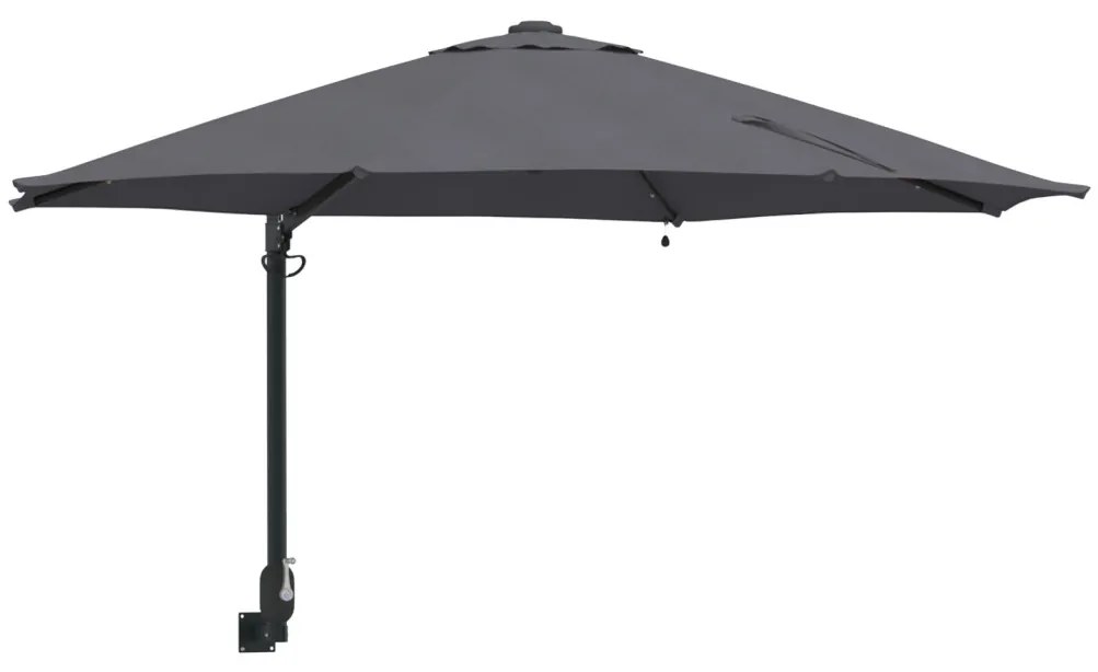 Fali napernyő LED-del Antracit 248 cm