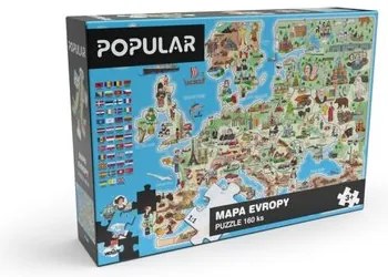 Népszerű puzzle Európa térképe, 160 darab