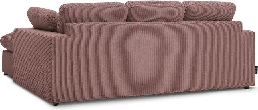 Rózsaszín kordbársony sarokkanapé Belair – Bobochic Paris