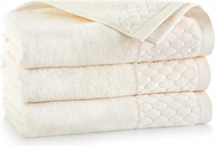 Pamut fürdőlepedő krémszínű 30x50 cm 500g/m2 Davis