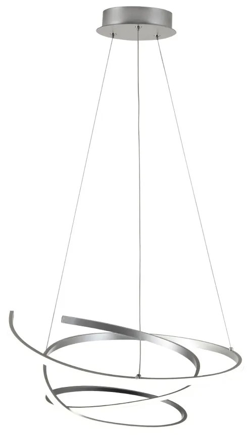 ZUMA LINE 19058P FORE Modern Led Függesztett Lámpa Ezüst LED IP20