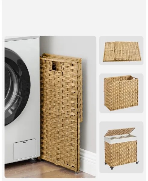 FLYN rattan szennyeskosár