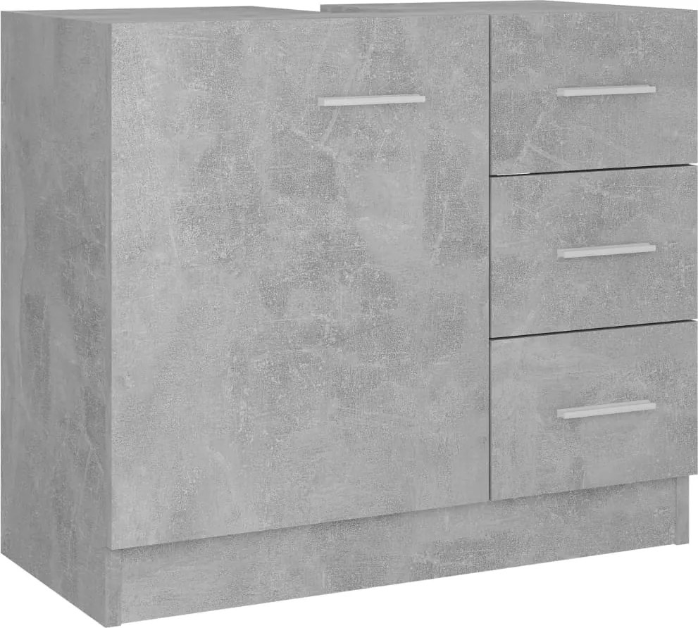 vidaXL betonszürke szerelt fa mosdószekrény 63 x 30 x 54 cm