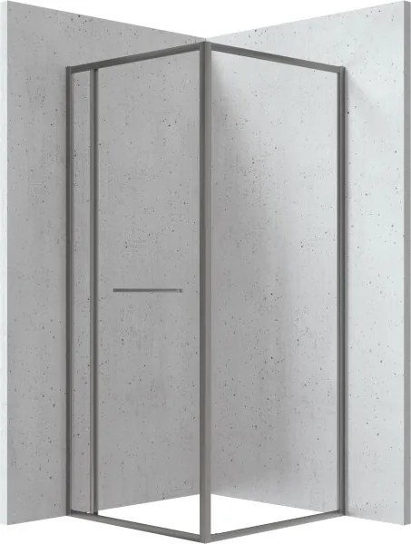 Blur szögletes zuhanykabin 80x80, titán