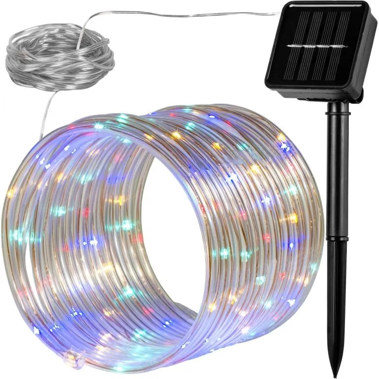 VOLTRONIC® Napelemes fényfüzér 100 LED Színes