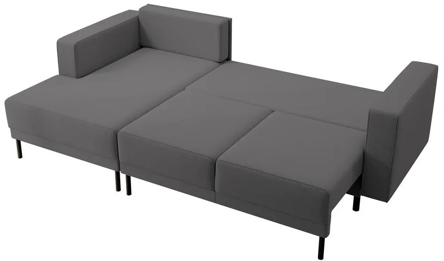 Sarokkanapé Rodriguez mini (B) (világos szürkés fekete + fekete). 1099550