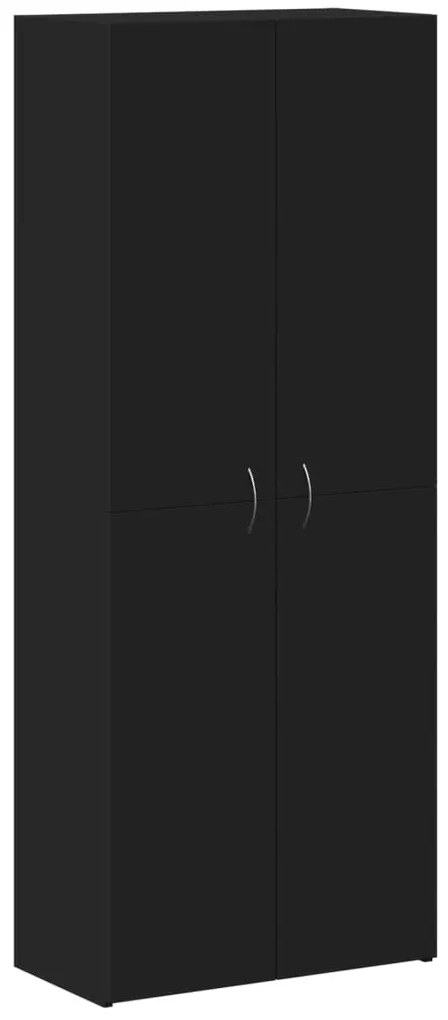 fekete szerelt fa irattartó szekrény 60 x 32 x 153 cm