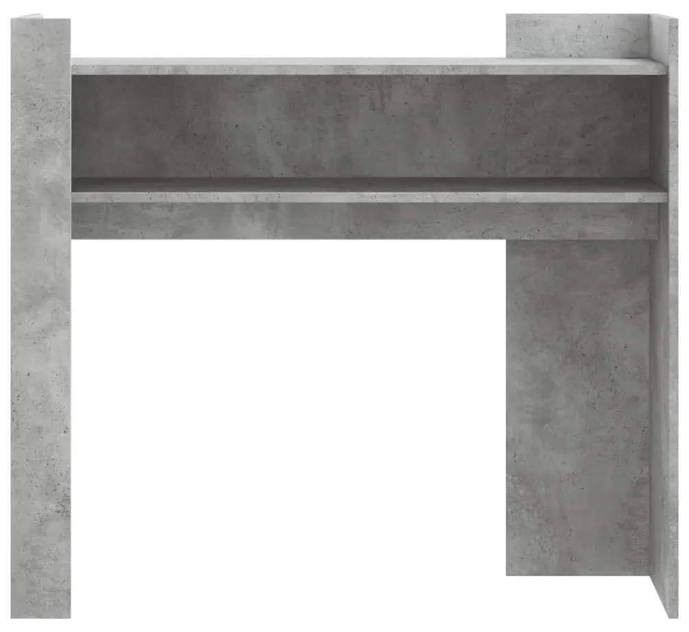 betonszürke szerelt fa tálalóasztal 100x35x90 cm