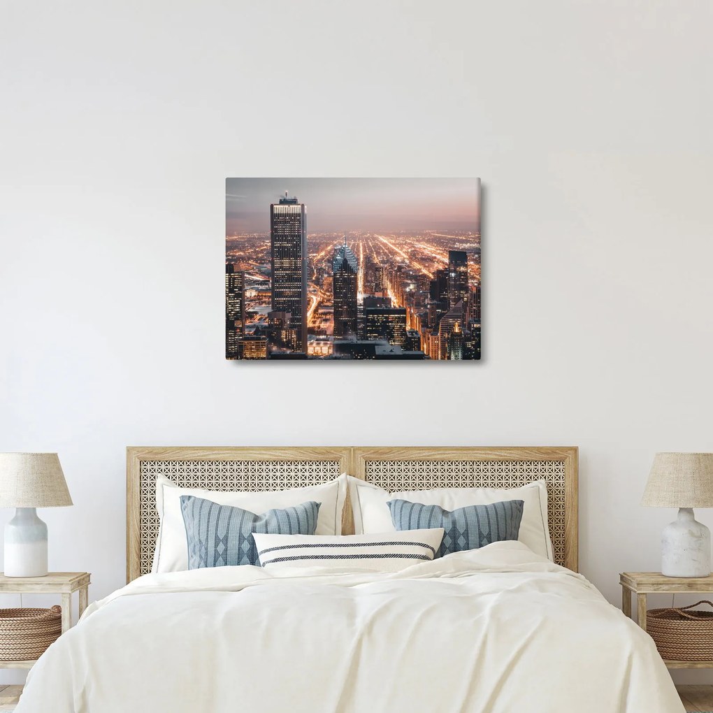 Fényes metropolisz képe (70x50 cm)