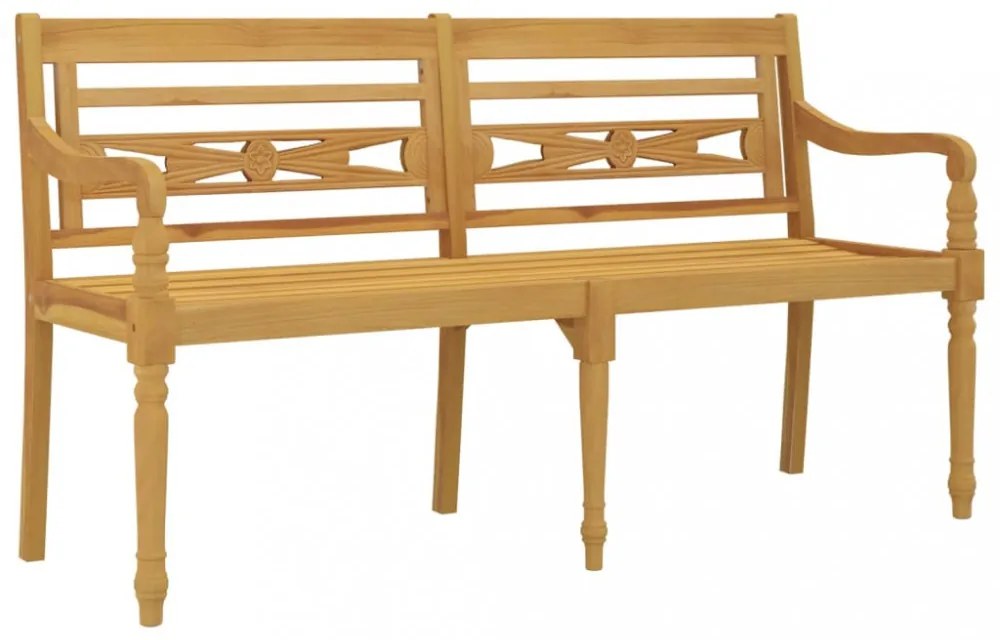 tömör tíkfa Batavia pad fekete párnával 150 cm