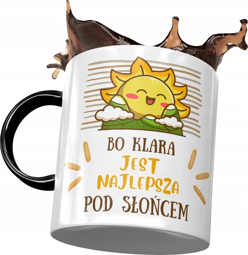 Fekete bögre Klára Barátnő Nyomtatott Fotóval