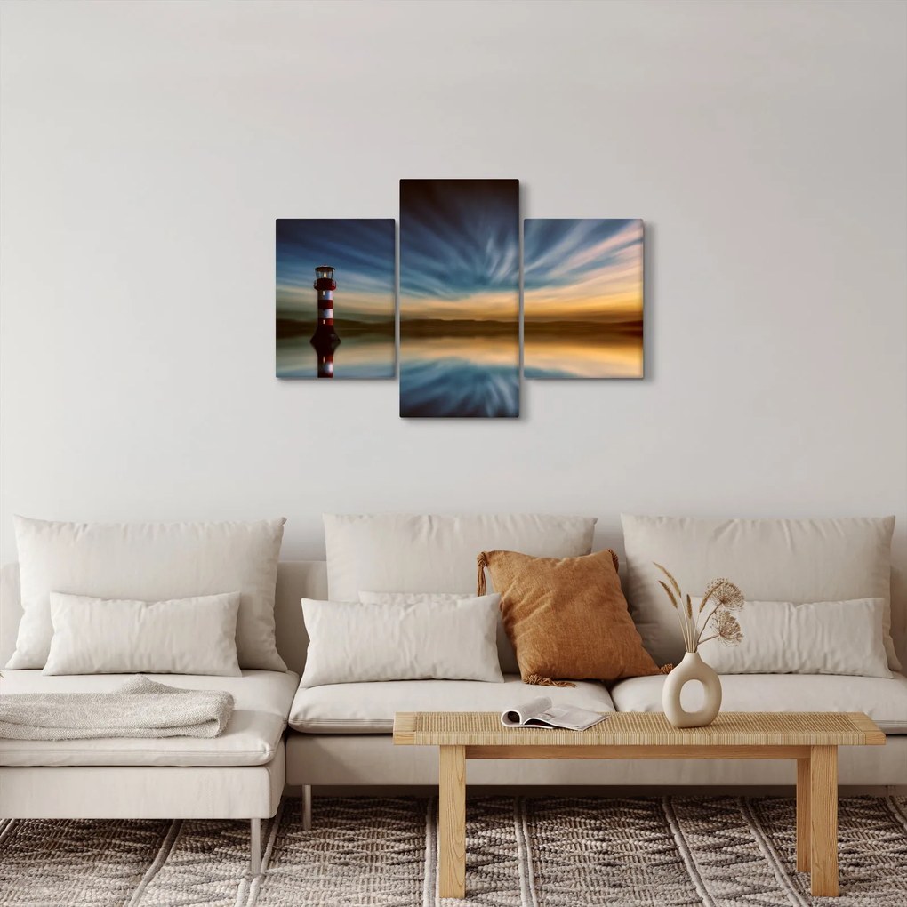 Világítótorony a tengeren (90x60 cm)