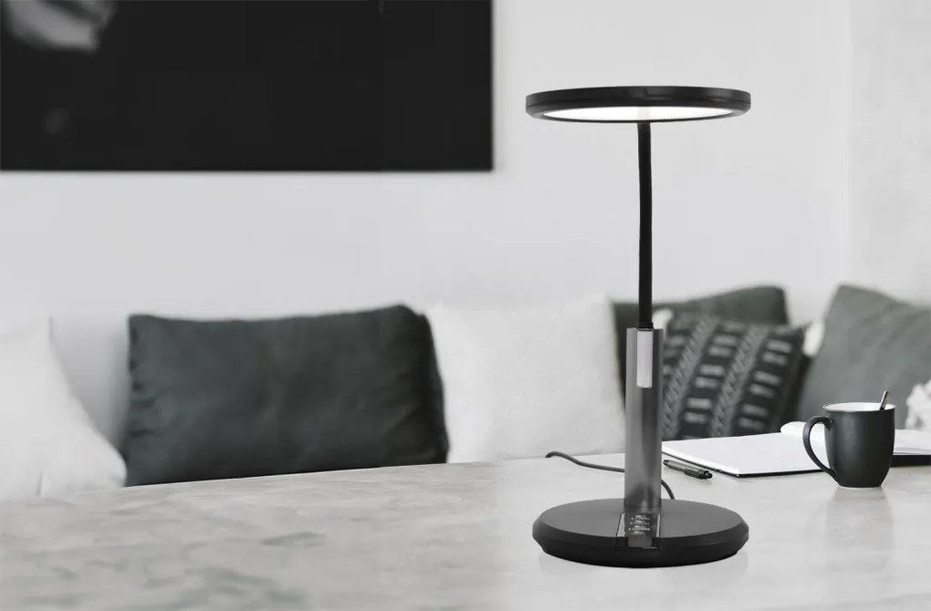 KAJA K-BL1513A CZARNY ERIS Fekete Színű Asztali Lámpa 12W LED 650Lm 3000-5700K IP20