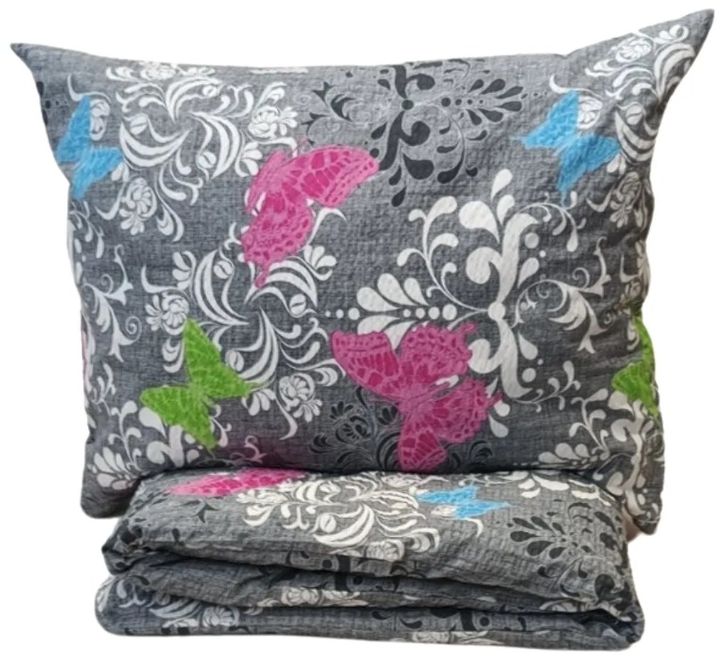 Buterflly krepp lapok TiaHome - 1x Párna 90x70cm, 1x Paplan 140x200cm