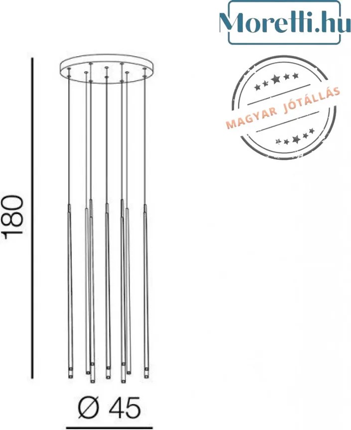 AZZARDO 3420 LOUISE Modern Led Függesztett Lámpa LED IP20