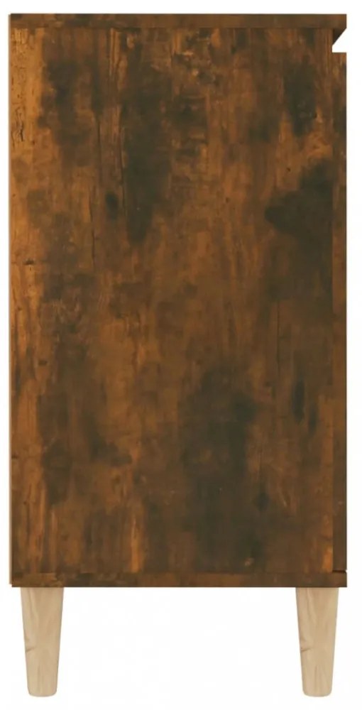 füstös tölgy színű szerelt fa tálalószekrény 101 x 35 x 70 cm