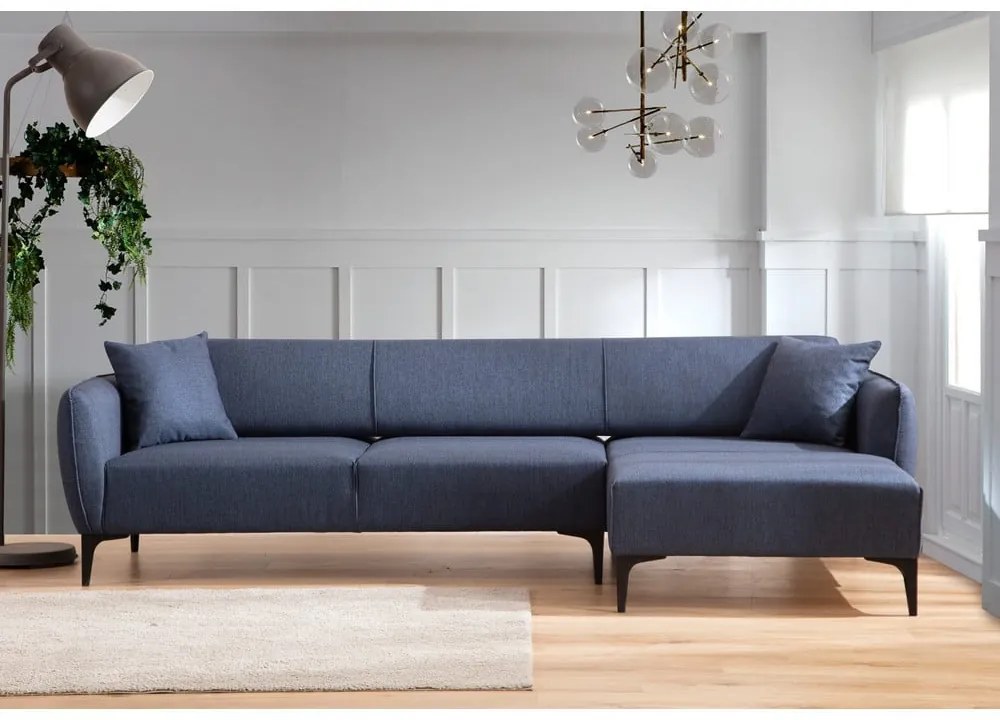 Belissimo kék sarokkanapé, jobb oldali – Balcab Home