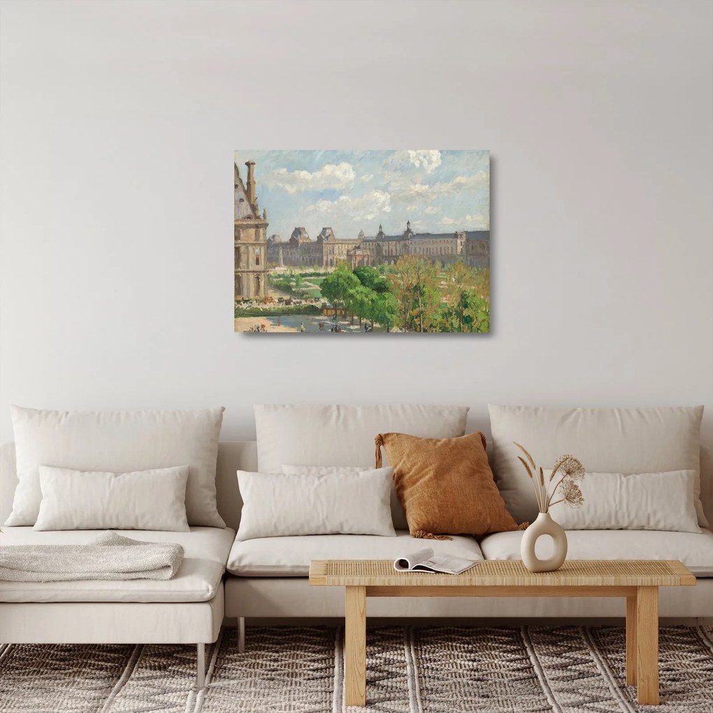 Üveg kép - Camille Pissarro, Place du Carrousel, Paris, reprodukciók (70x50 cm)