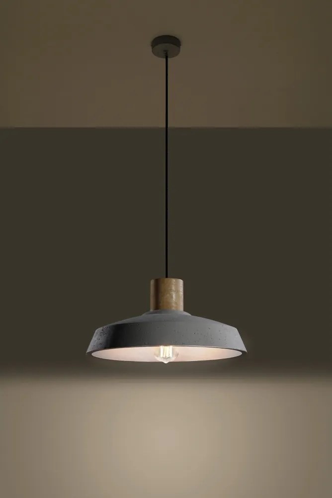 SOLLUX SL-0282 AFRA Egyágú Függesztett Lámpa Beton E27 IP20
