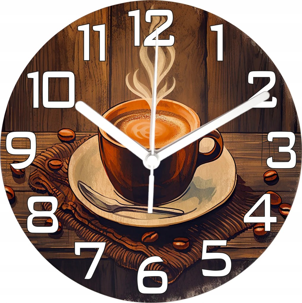 Falióra Téma Kávéscsésze Retro Look Ideális Nappali Ajándék
